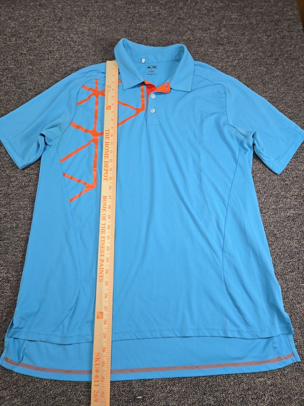 Adidas Adizero Men's Blue Breathable Short Sleeve Golf Polo Shirt Size XL